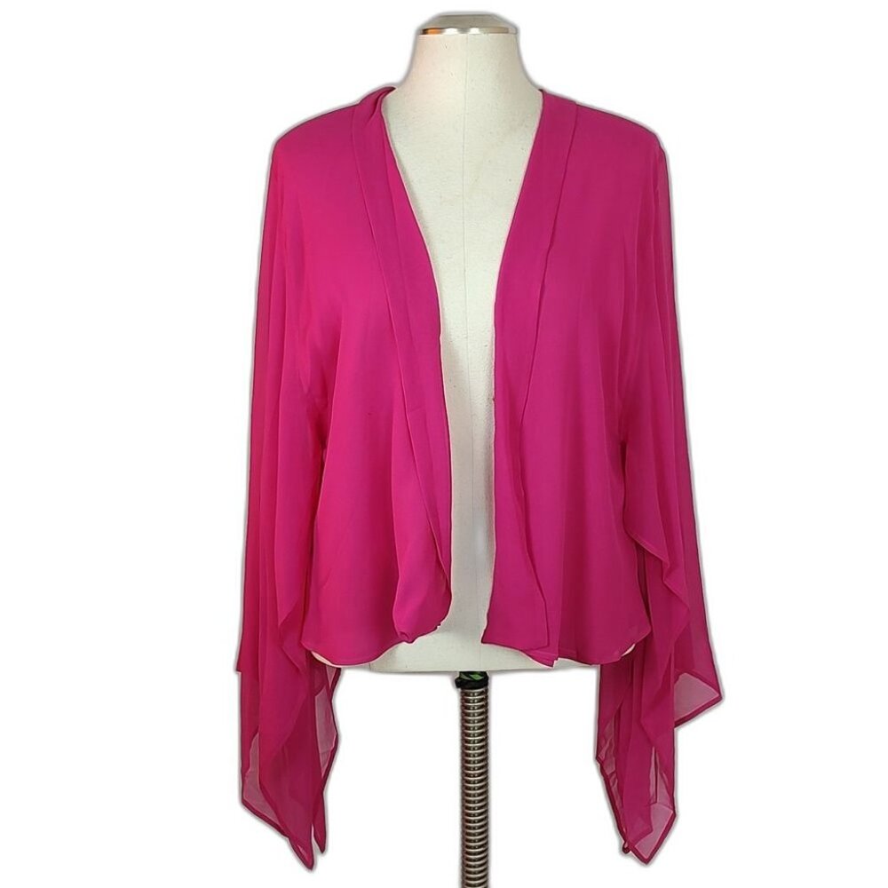 🩷HP🩷 Yves St Laurent Rive Gauche Haute Pink Chiffon Gown Cover-Up Rare! - Picture 5 of 14